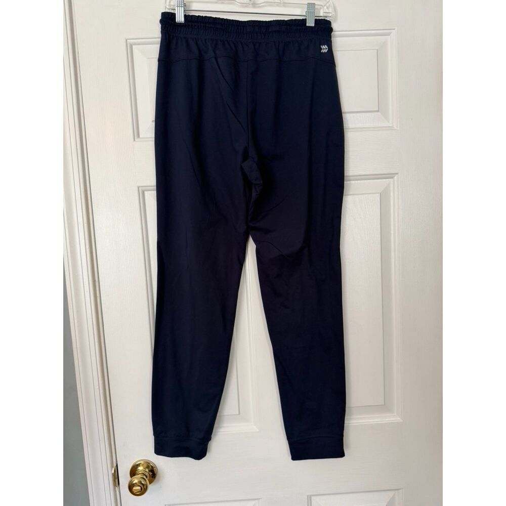 All in Motion Men's Soft Stretch Jogger Pants Navy Blue Zipper Pockets - Size XL